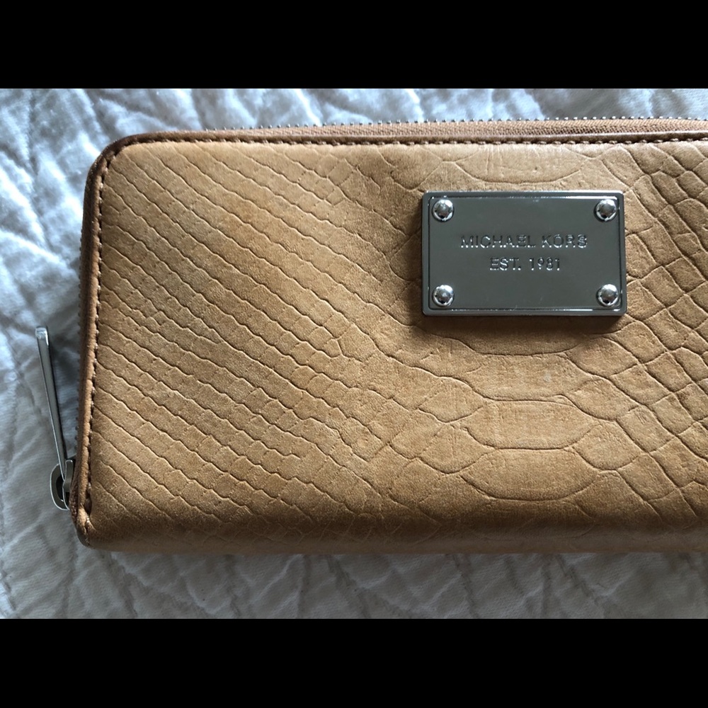 Michael Kors Python Embossed Tan Leather Wallet - image 3